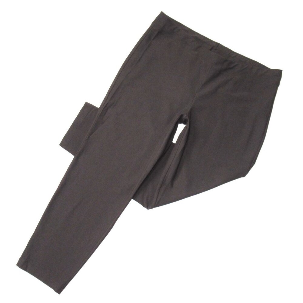 NWT Eileen Fisher Slim Ankle in Espresso Washable Stretch Crepe Pull-on Pant XL